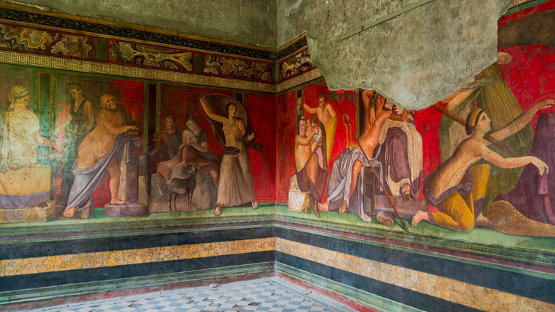 fresco erótico en Pompeii