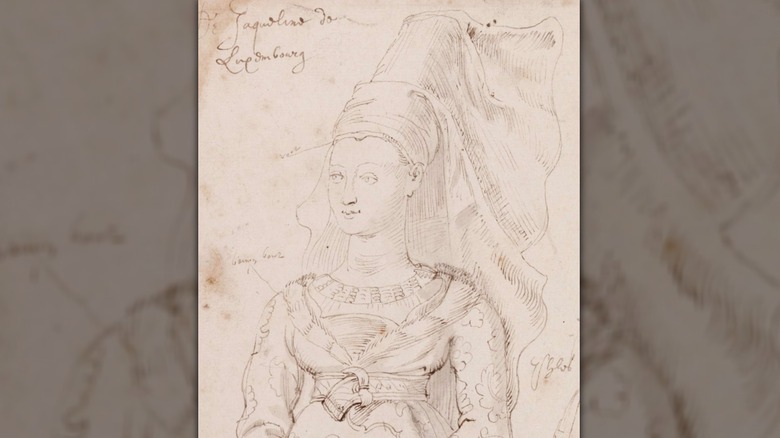 Boceto de Jacquetta de Luxemburgo por Rubens