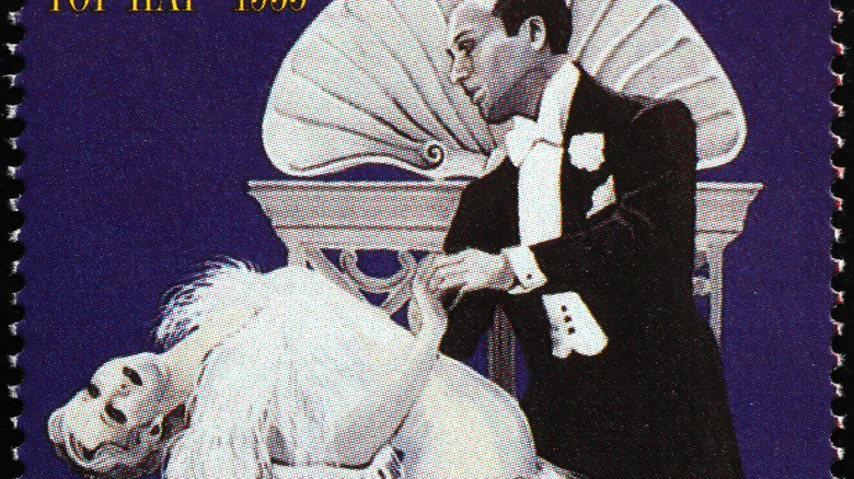 Ginger Rogers y Fred Astaire en estampilla