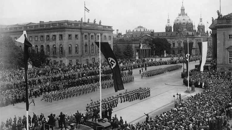 Soldados nazis en plena guerra
