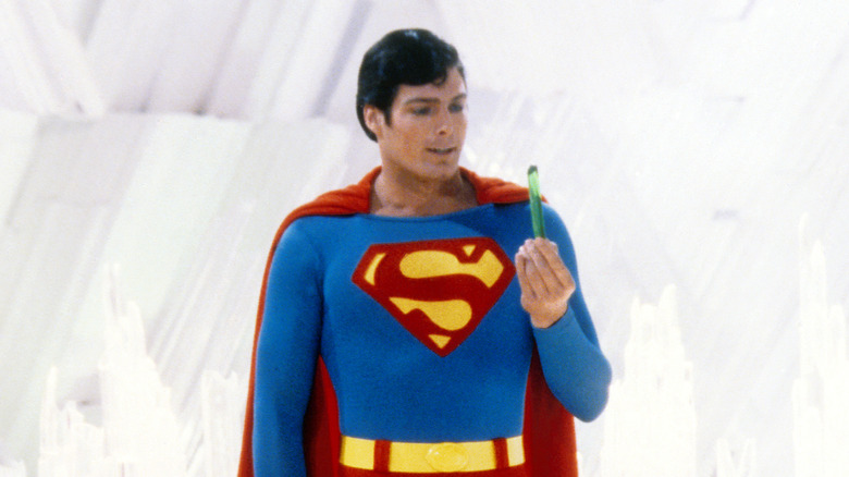 Christopher Reeve vestido de Superman
