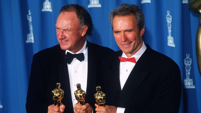 Gene Hackman y Clint Eastwood en los Premios Oscar de 1993