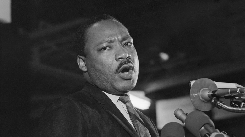 Martin Luther King Jr pronunciando 'He estado en la cima de la montaña' en abril de 1968