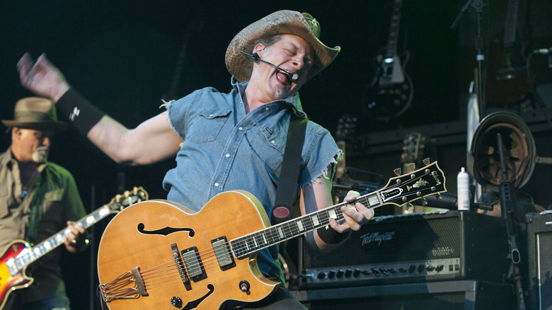 Ted Nugent tocando guitarra en el escenario