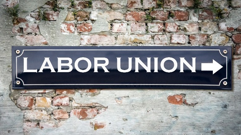 Cartel del sindicato laboral
