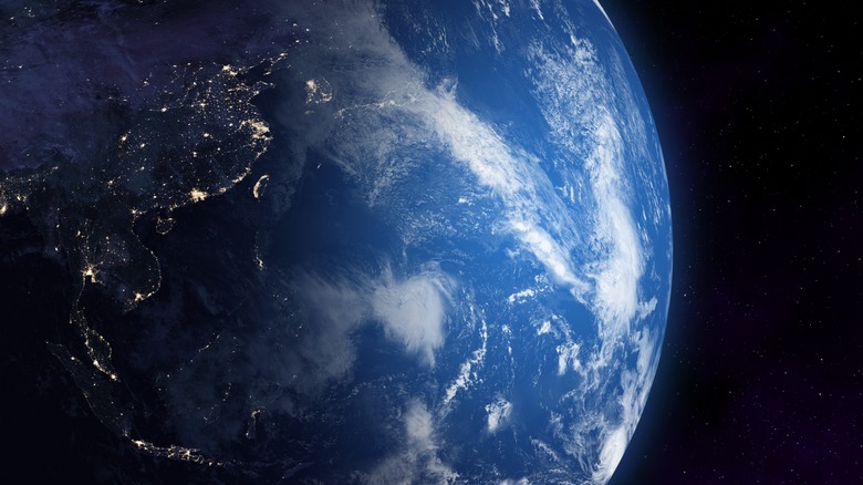 Vista de Asia desde el espacio